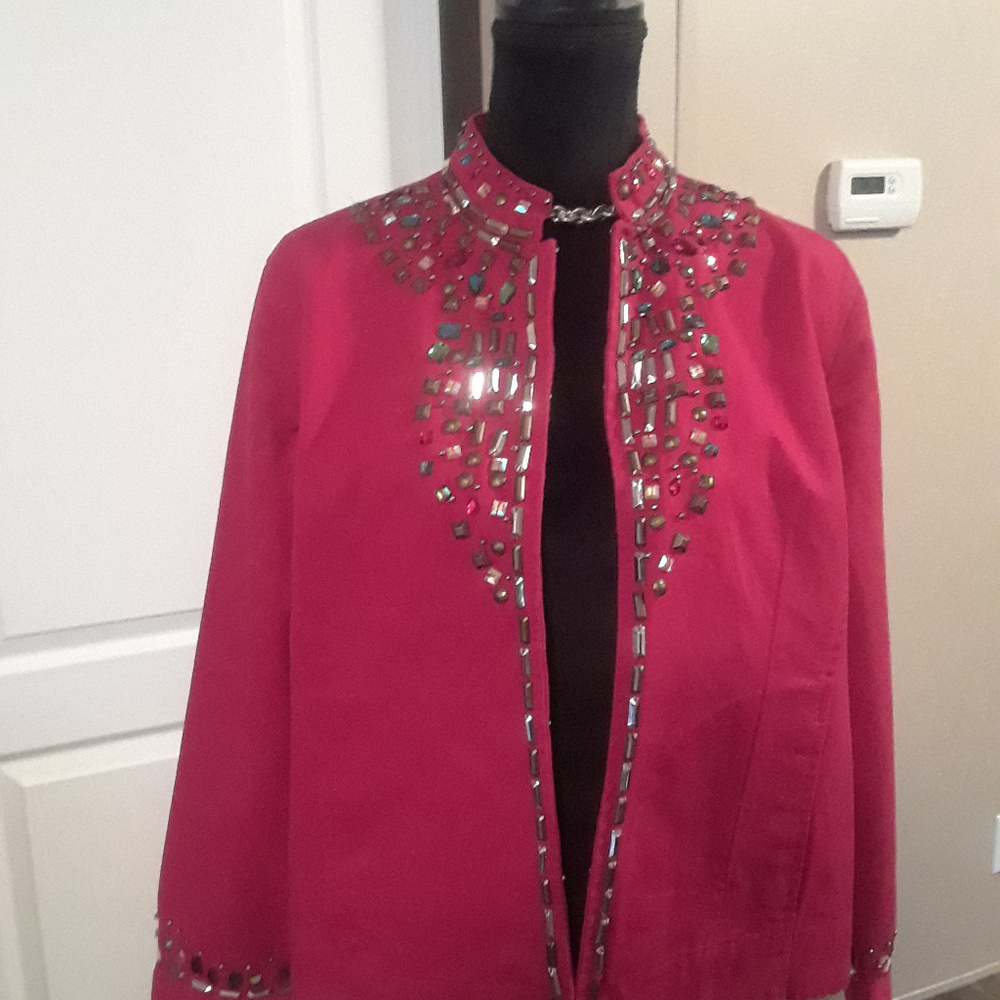 𝅺passports Embellished Jeans Jacket Size L - Picture 4 of 5